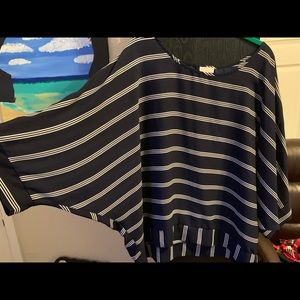 Charming Charlie navy blue top